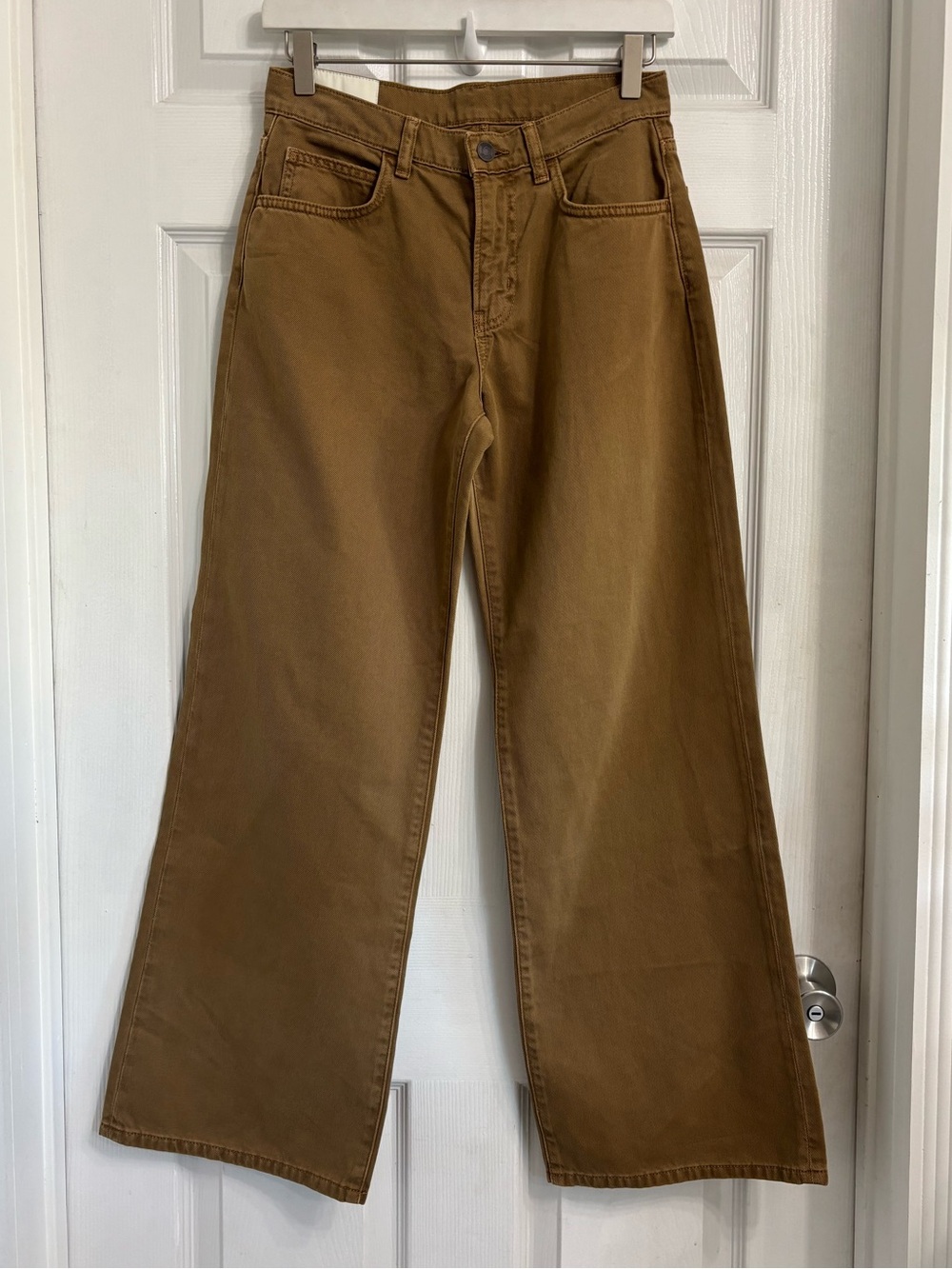 STAUD Gus Relaxed Jean Brown Wide-Leg Mid-Rise Jeans Size 23